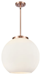 Athens Pendant, Antique Copper, Matte White, Matte White