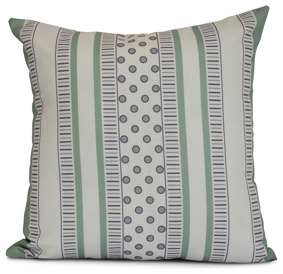 16x16", Stripe, Comb Dot Outdoor Pillow, Purple