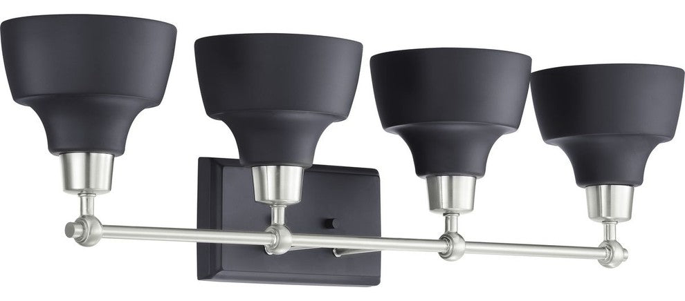 Bramlett Collection 4-Light Brushed Nickel Coastal Bath Vanity Light