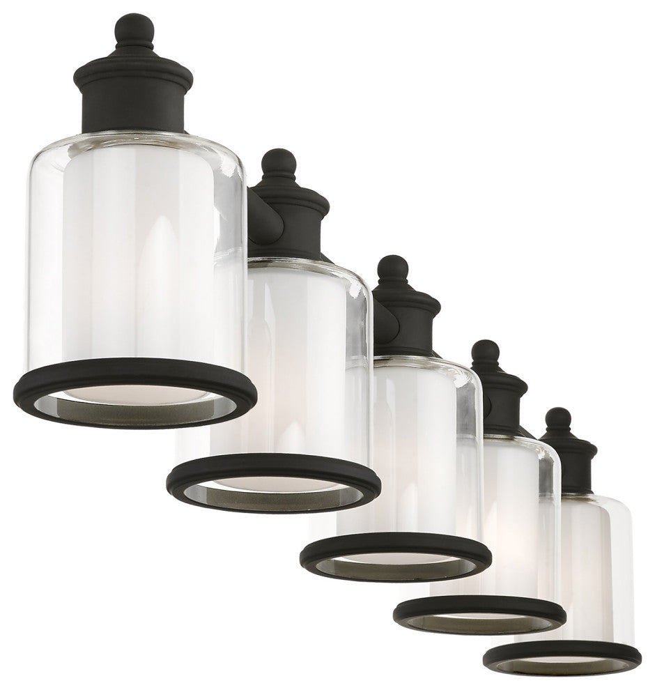Livex Lighting Middlebush 5 Light Black Vanity Sconce