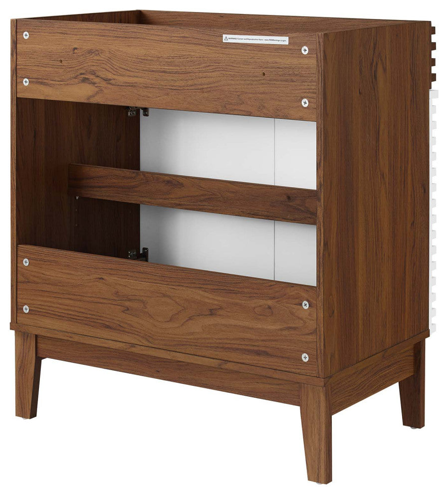 Render 30" Bathroom Vanity Cabinet, White Walnut