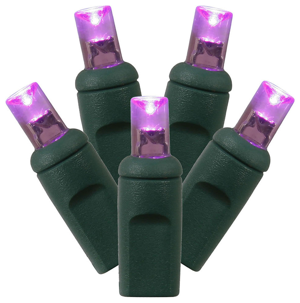 Vickerman X6G6506 50 Purple Wide Angle Led, 25' Christmas Single Light Strand
