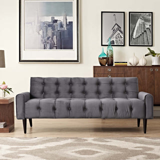 Modway Delve Velvet Sofa, Gray