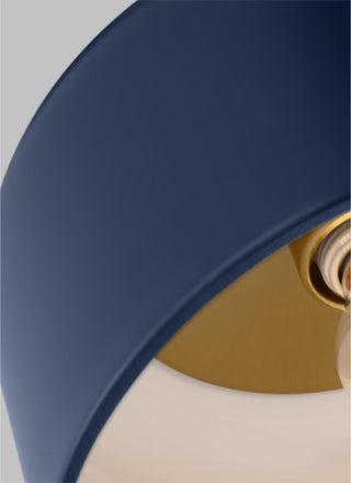 Malone Small Ceiling Flush Mount, Navy