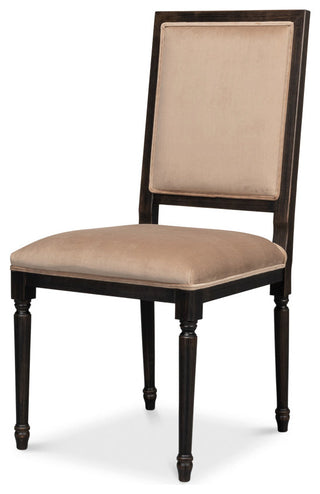 Square Back Dining Chairs Set of 2 Nero Toffee
