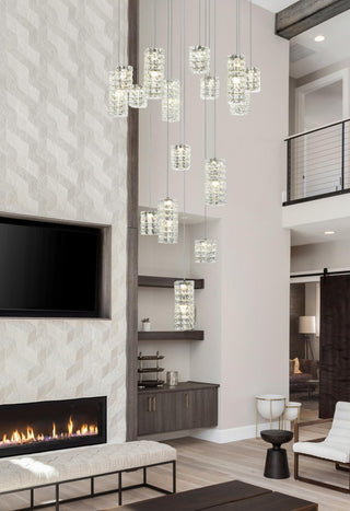 Home Living 32" LED Pendant, Chrome