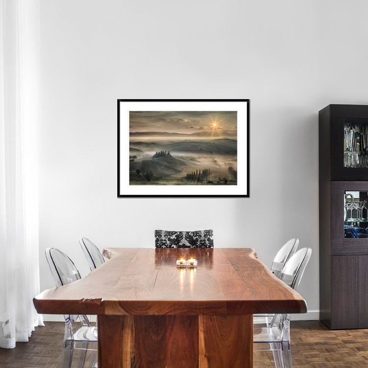 "Tuscan Morning" Framed Digital Print by Christian Schweiger, 44x32"