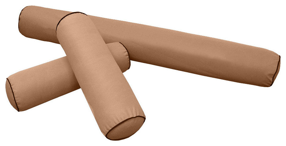 Style6 Twin Size Contrast Pipe Trim Bolster Pillow Outdoor Slip Cover ONLY AD104