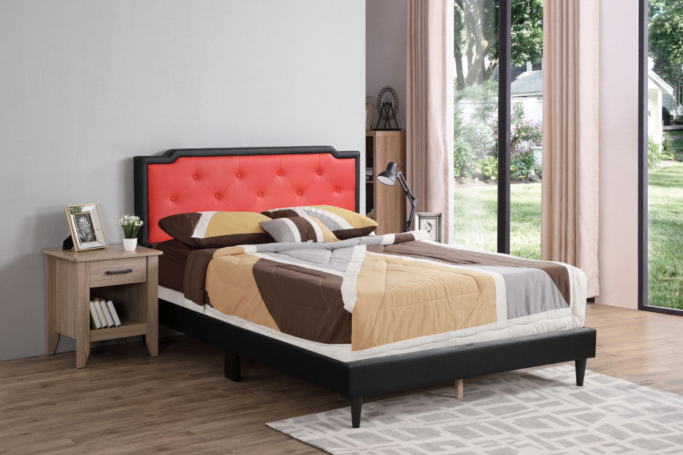 Starlight All in One Bed, Black/Red, Queen