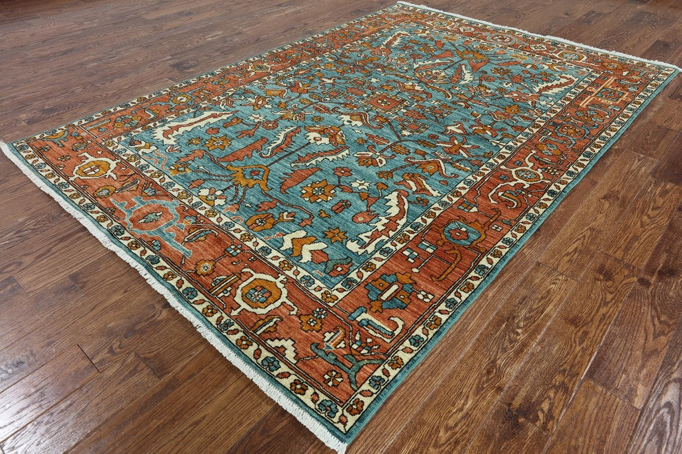 Oriental 6'x9' Fine Serapi Handmade Area Rug, MC506