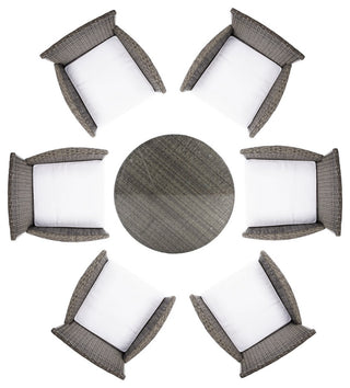 Safavieh Challe Dining Set, Grey Brown / White