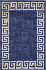 Unique Loom Navy Blue Athens Modern 2' 2 x 3' 0 Area Rug