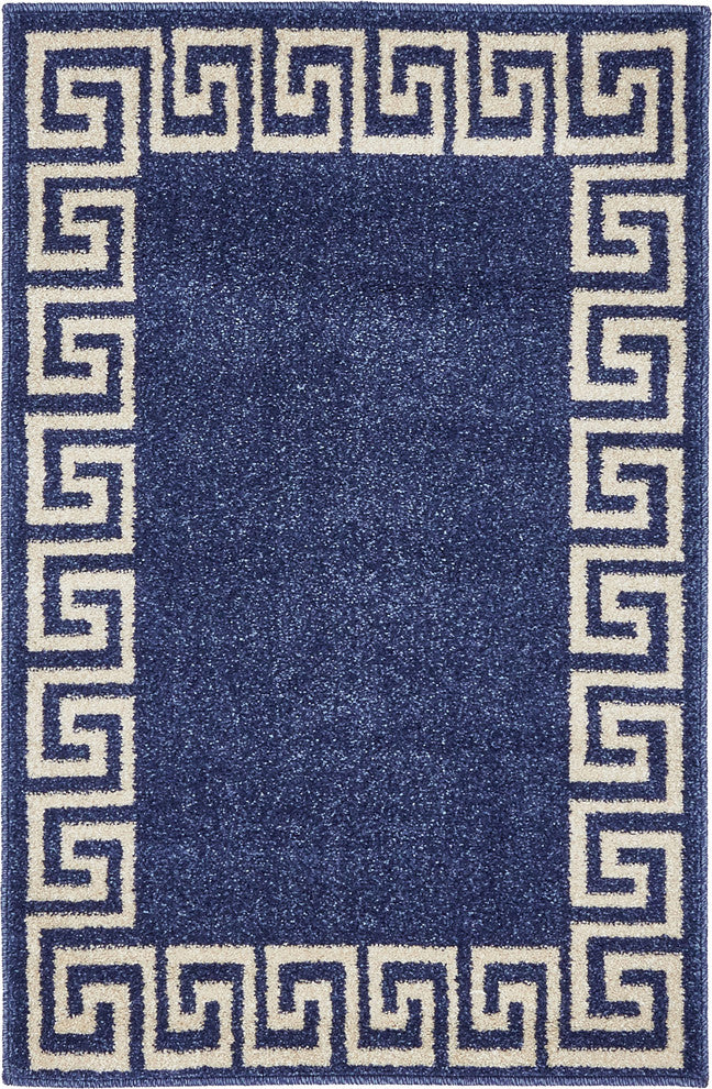 Unique Loom Navy Blue Athens Modern 2' 2 x 3' 0 Area Rug