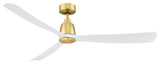 Kute 60" Indoor/Outdoor Fan Satin Brass/White Blades