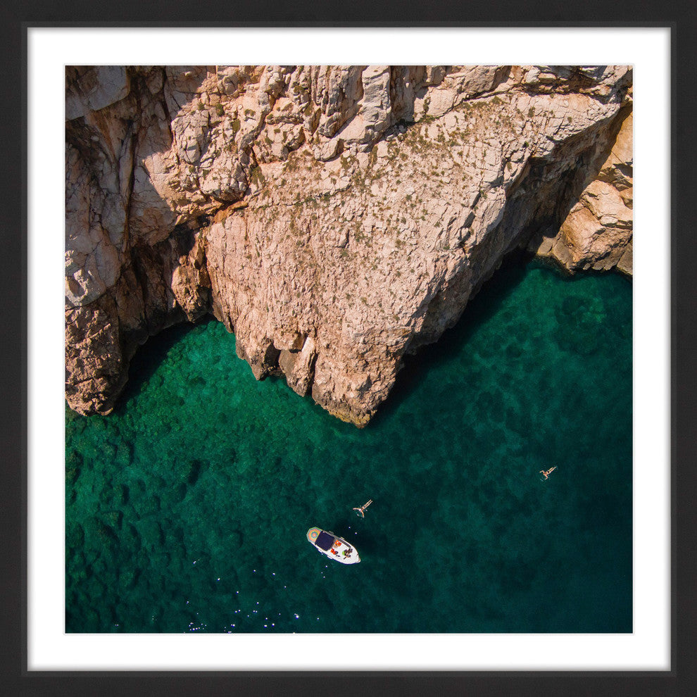 "Jagged Cliffs" Framed Print by Karolis Janulis
