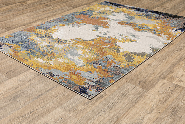 Oriental Weavers Caravan YelloWith Blue 7'10"x10'10" Indoor Rug