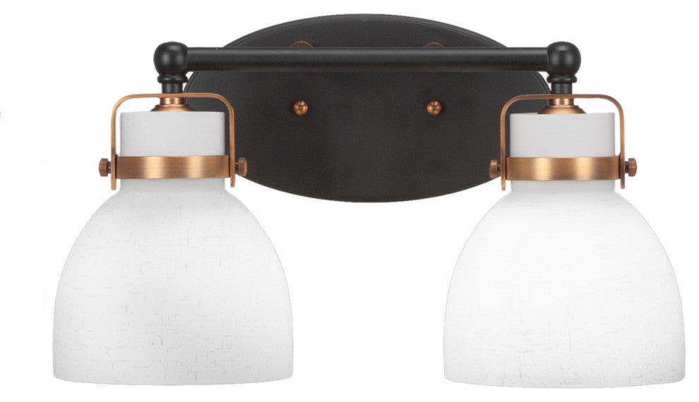 Easton 2-Light Bath Bar, White Muslin