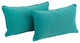 20"x12" Twill Back Support Pillows/Inserts, Set of 2, Aqua Blue