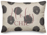 Holy Chic Black Polka Dots on White 20x14 Spun Poly Pillow