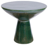 Sunburst Ceramic Round Patio Accent Table