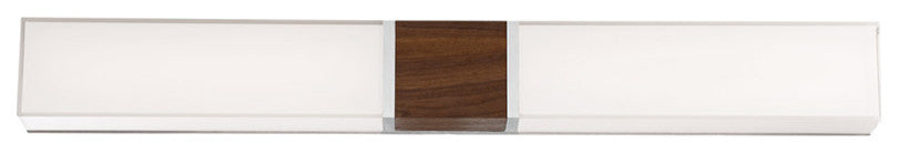 Vigo 38" LED Bathroom Vanity and Wall-Light 3000K, Dark Walnut