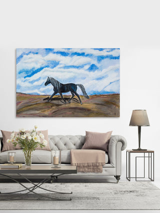 "Solocoal" Painting Print on Wrapped Canvas, 18"x12"