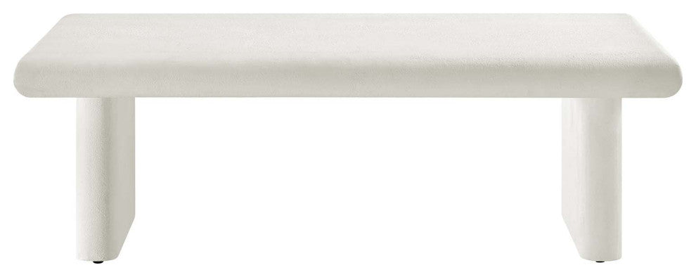 Relic Concrete Textured Coffee Table - White