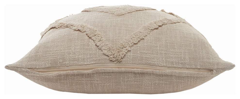 Solid Decorative Double Diamond Cotton Throw Pillow