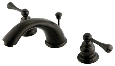 Kingston Brass Widespread Bathroom Faucet With Retail Pop-Up, Oil Rubbed Bronze