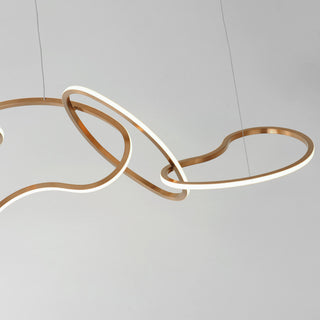 ET2 E24618 Unity 69"W LED Abstract Linear Chandelier - Brushed Champagne