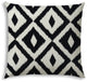 20" Black Diamonds Indoor Outdoor Zippered Pillow Cover