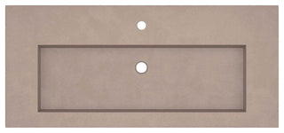 48" Capistrano Vanity Top with Integral Sink, Earth, Single Faucet Hole