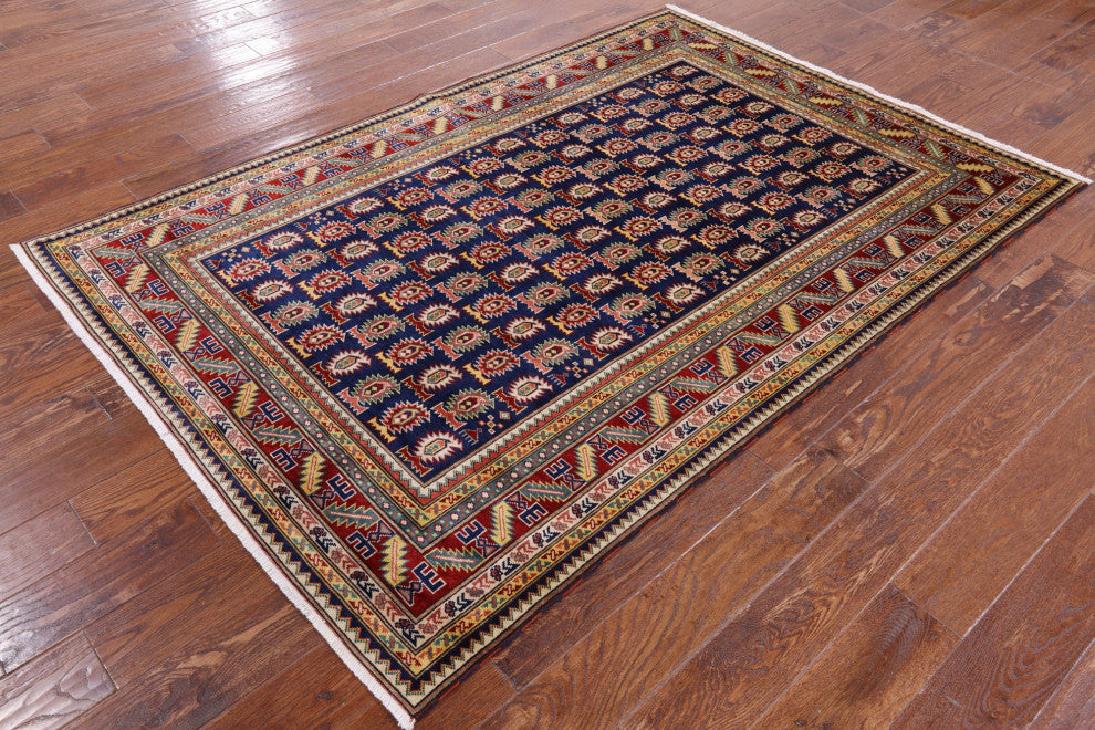 4' 10" X 6' 10" Super Kazak Handmade Rug Q5881