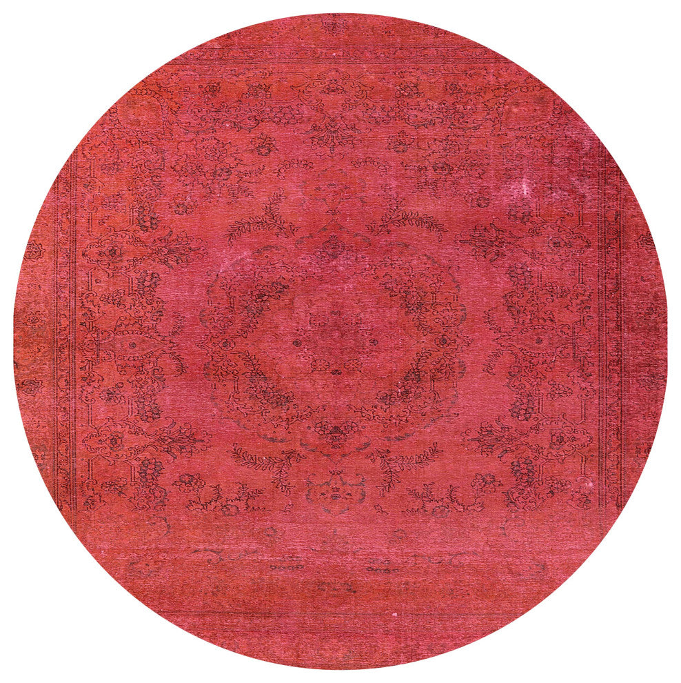 Ahgly Company Indoor Round Mid-Century Modern Area Rugs, 3' Round