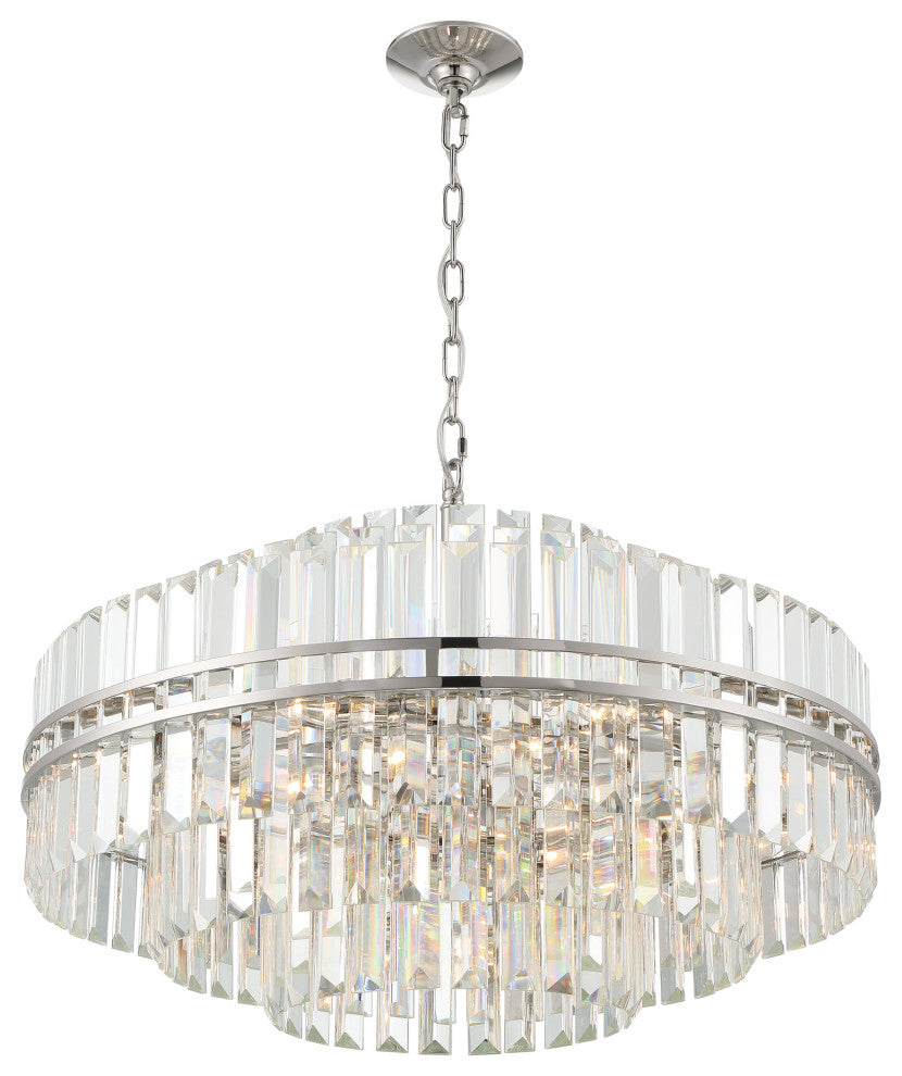 Crystorama Lighting Group HAY-1407 Hayes 16 Light 28"W Crystal - Polished