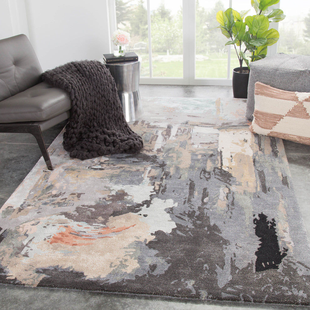 Jaipur Living Luella Handmade Gray/Blush Rug, 2'x3'