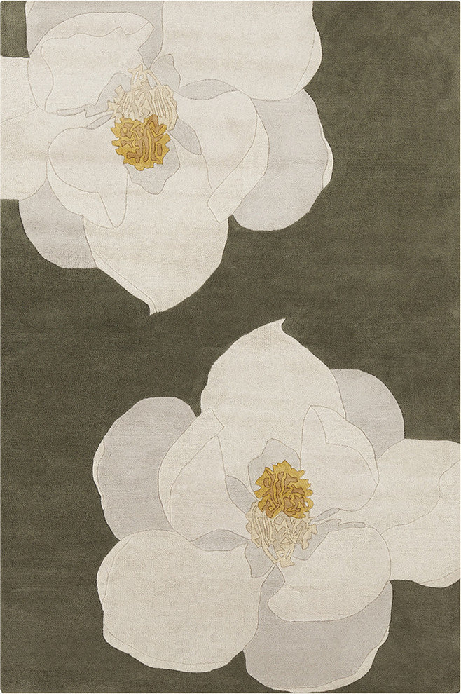 Allie Floral Contemporary Area Rug, 8'x10'