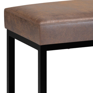 Reynolds Small Bench, Distressed Chestnut Brown