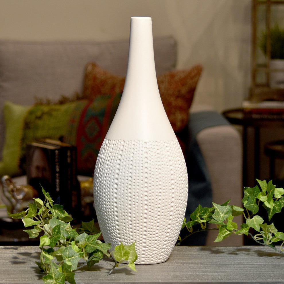 Heidi Ceramic Vase, White