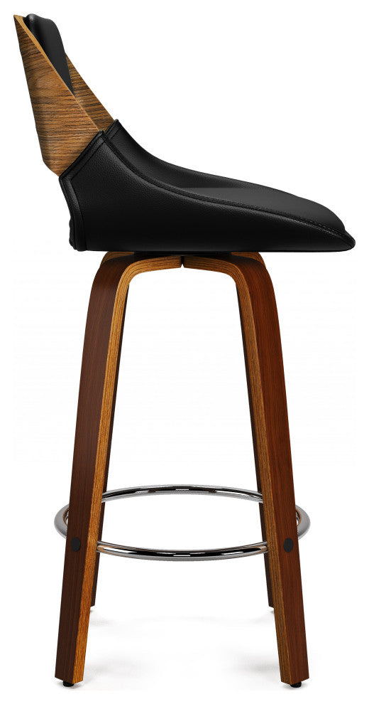 Carly Swivel Bar Stool, Set of 2, Black