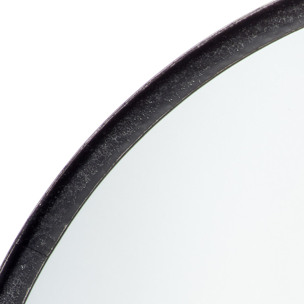 Refined Round Mirror, Black