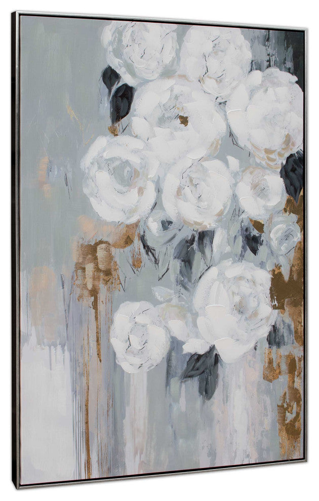 Blanc Fleur, Framed Painting