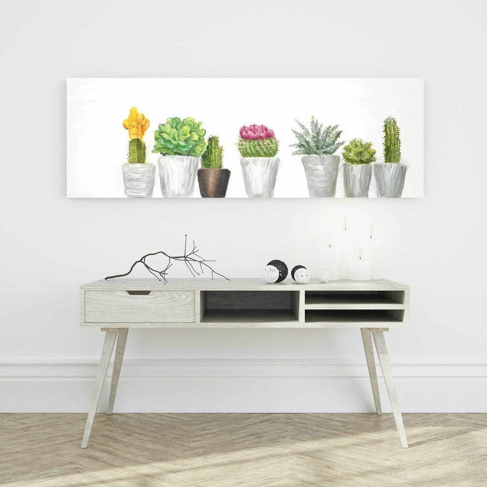 Mini Cactus and Succulents Print on Wrapped Canvas