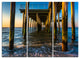 "Fishing Pier and Waves at Atlantic Sea" Metal Wall Art, 3 Panels, 36"x28"