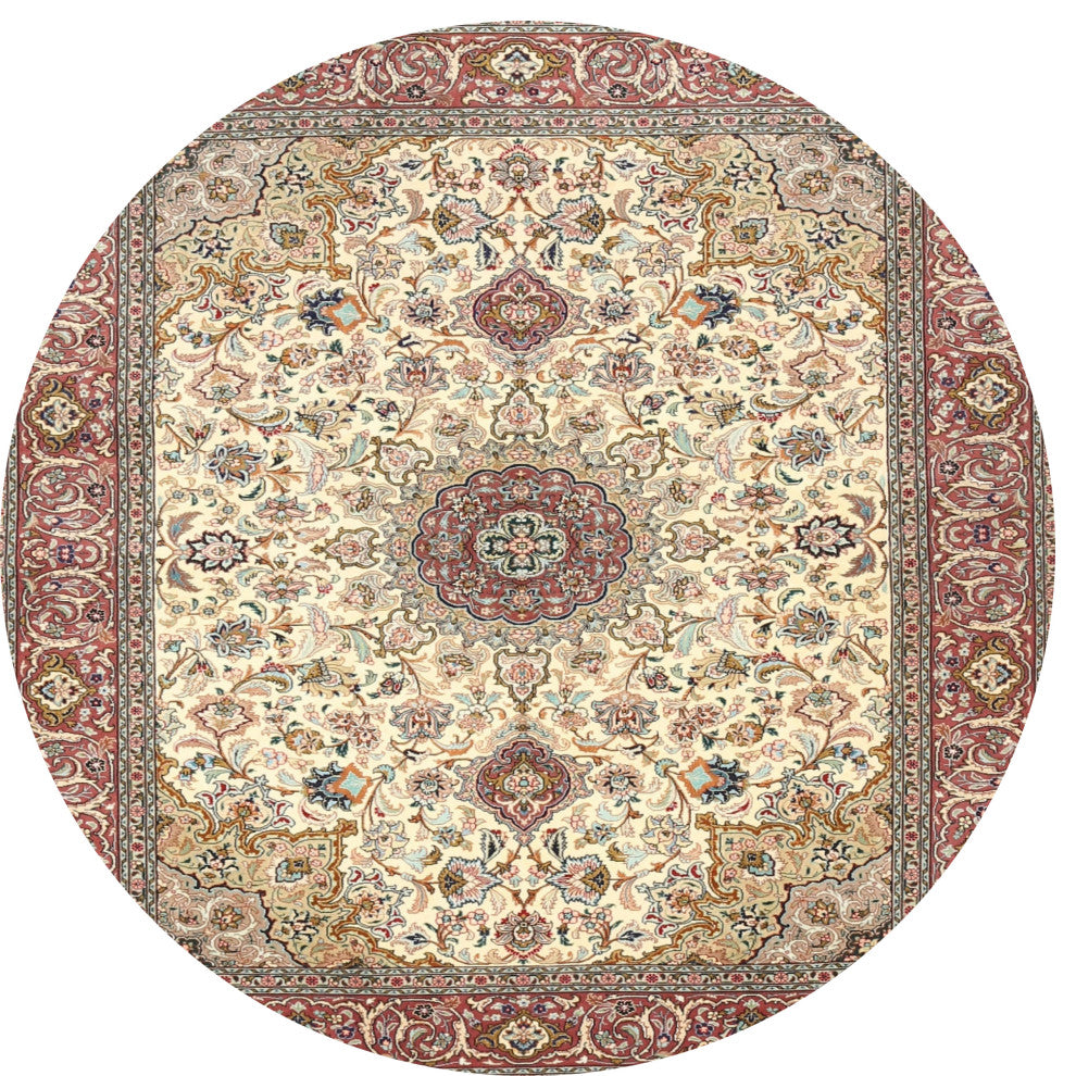 Ahgly Company Indoor Round Traditional Area Rugs, 4' Round
