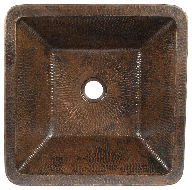 Premier Copper Products BSP1_VSQ15SKDB Vessel Sink, Faucet and Accessories