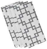 Bamboo 2, Geometric Print Napkin, Gray, Set of 4