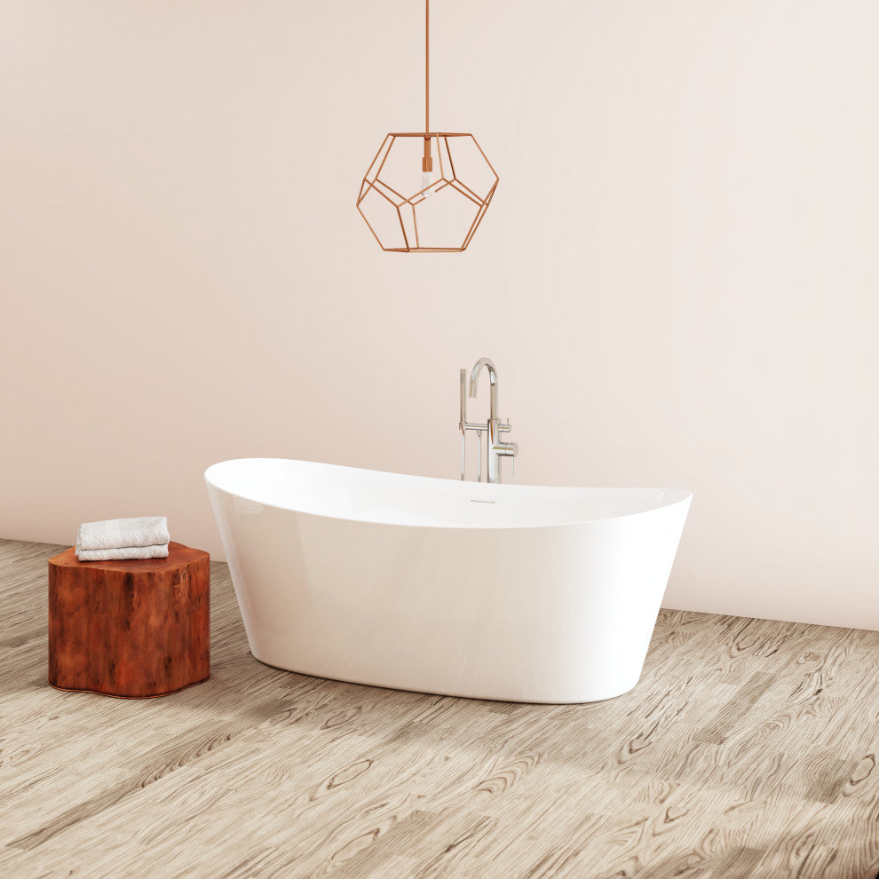 Perlato Volos 71" Freestanding Soaking Tub, White