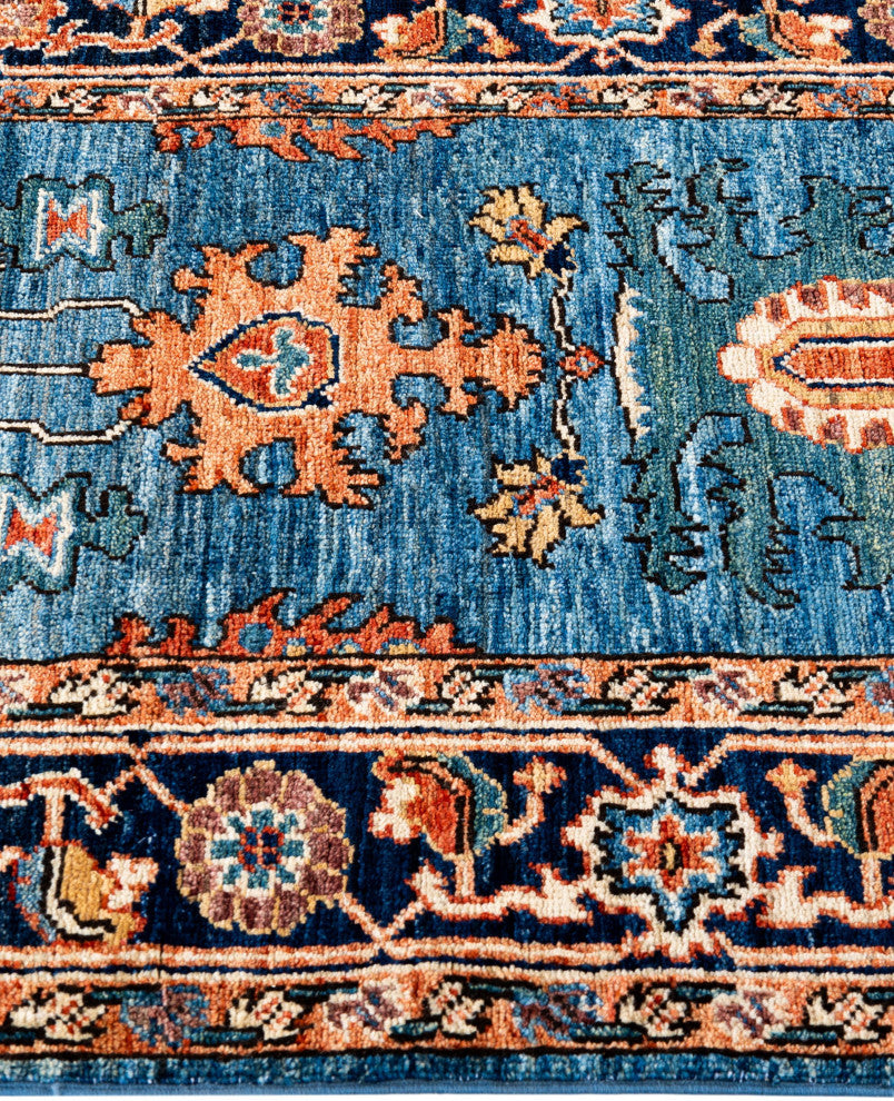 Serapi One-of-a-Kind Hand-Knotted Area Rug Light Blue, 2'8" x 9'10"