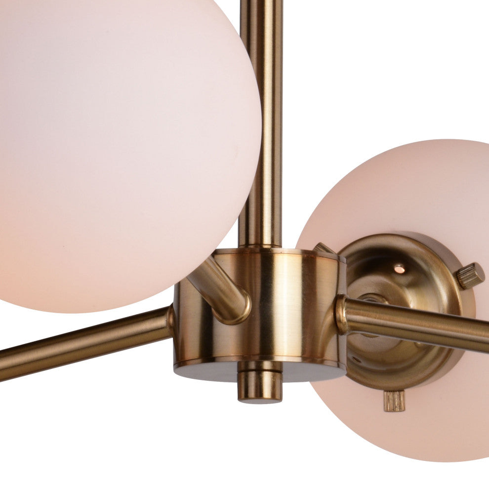Orbit 20" Semi Flush Ceiling Light Muted Brass
